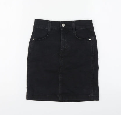 Womens UK Size 4 Denim & Co. Mini Denim Skirt