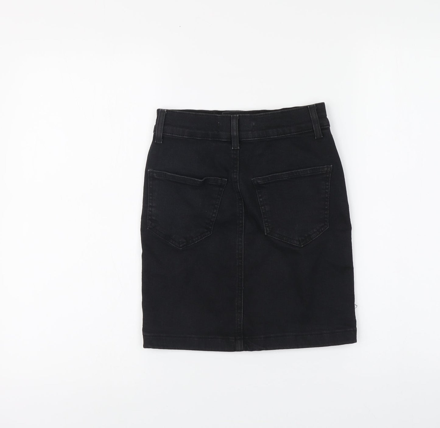 Womens UK Size 4 Denim & Co. Mini Denim Skirt