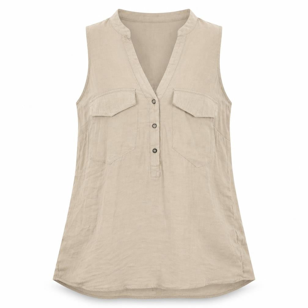 Womens UK Size M Stradivarius Beige Basic Blouse