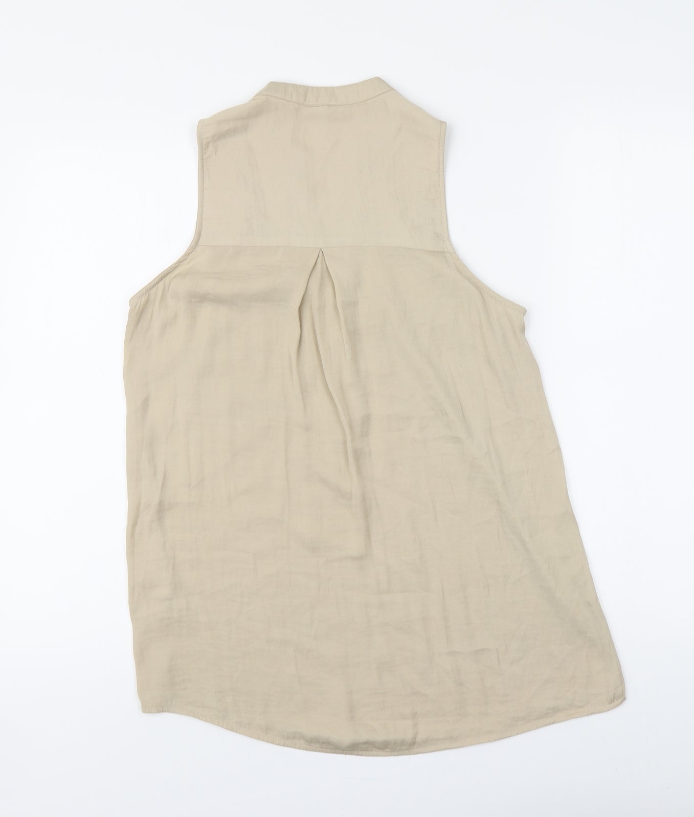 Womens UK Size M Stradivarius Beige Basic Blouse