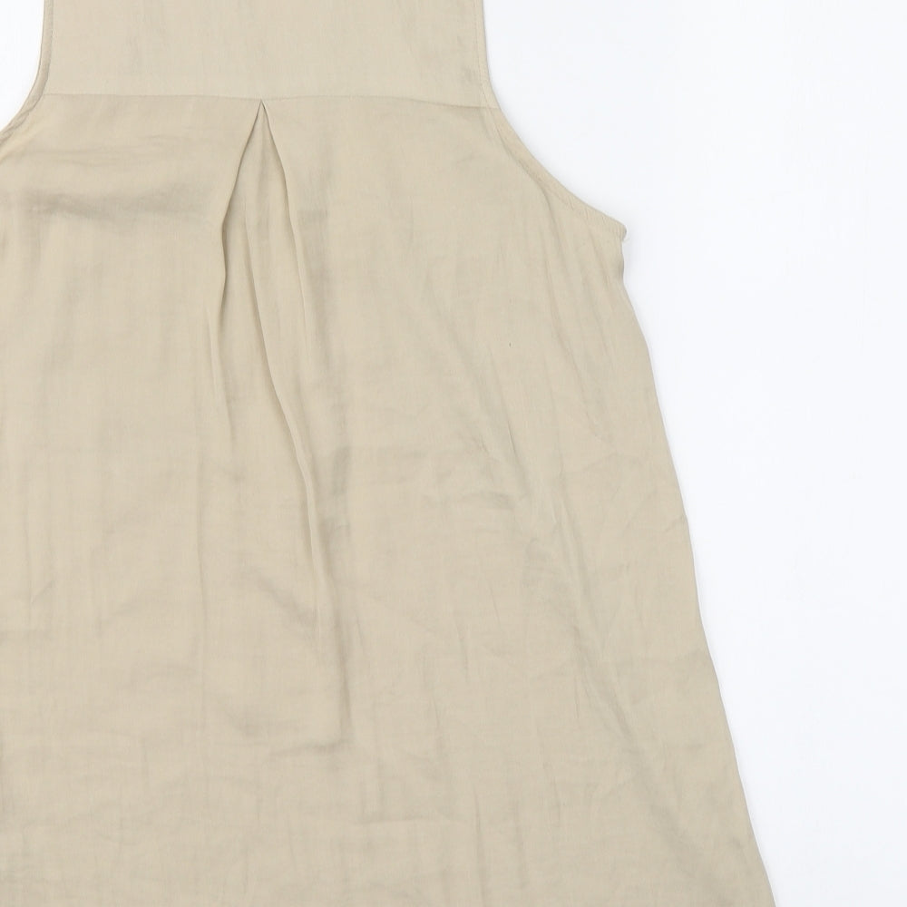 Womens UK Size M Stradivarius Beige Basic Blouse