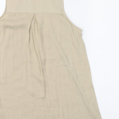Womens UK Size M Stradivarius Beige Basic Blouse
