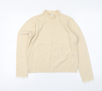 Womens UK Size L Zara Beige Pullover Jumper