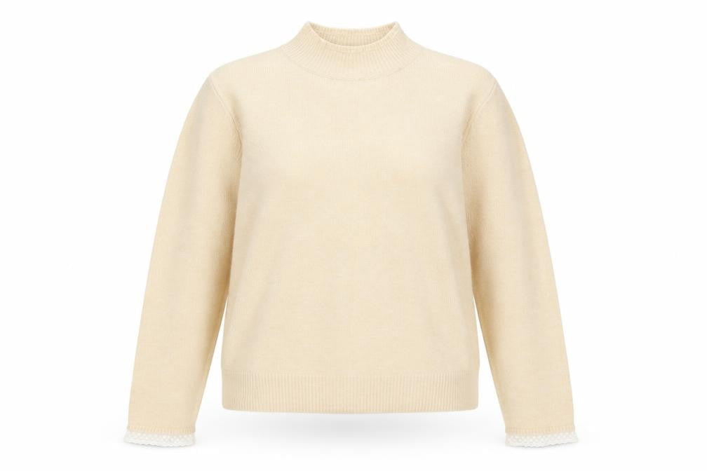 Womens UK Size L Zara Beige Pullover Jumper