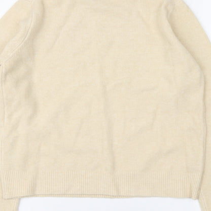 Womens UK Size L Zara Beige Pullover Jumper