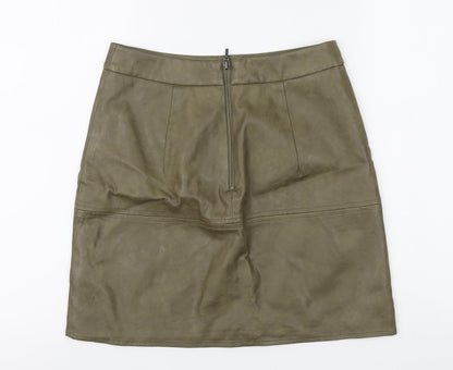 SHEIKE Womens Green Polyester A-Line Skirt Size 8 Zip
