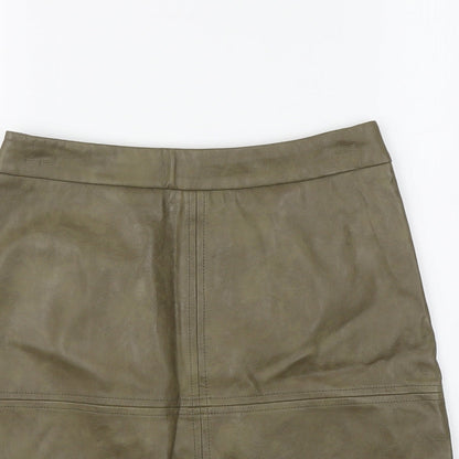 SHEIKE Womens Green Polyester A-Line Skirt Size 8 Zip