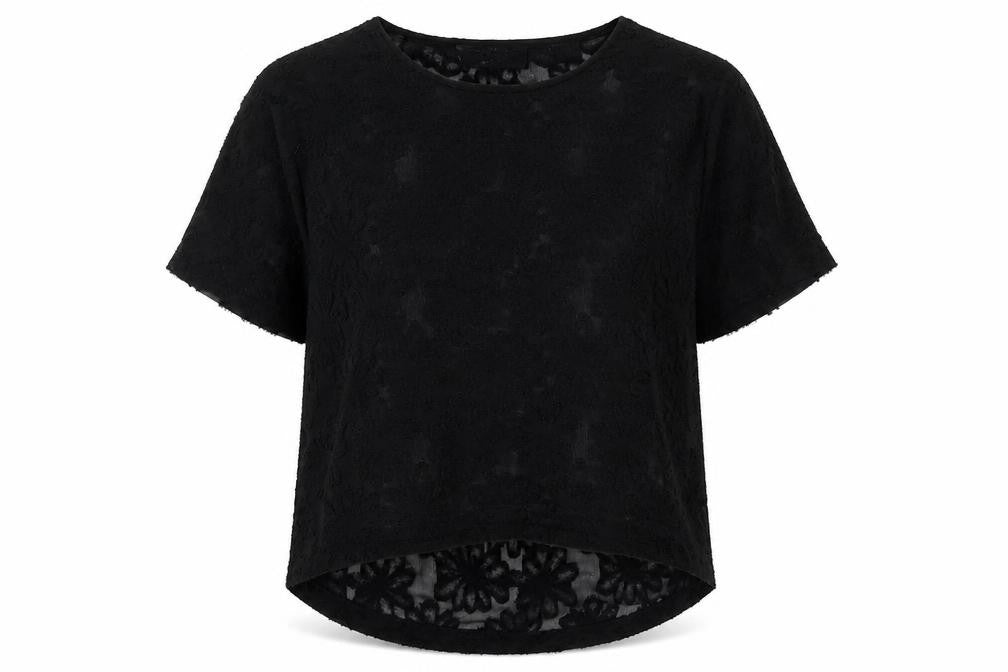 Womens UK Size S Decjuba Black Basic Blouse