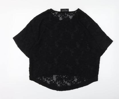 Womens UK Size S Decjuba Black Basic Blouse