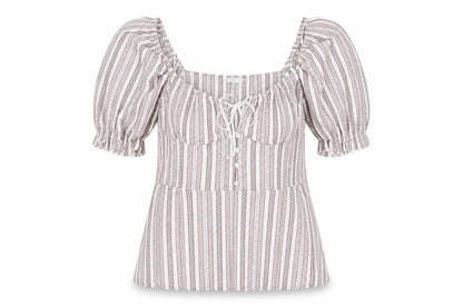 Womens UK Size 10 Topshop Multicoloured Basic Blouse