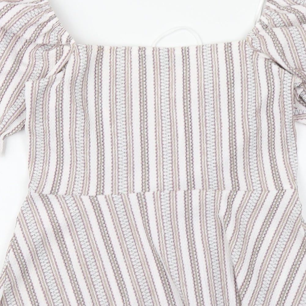 Womens UK Size 10 Topshop Multicoloured Basic Blouse