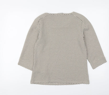 Womens UK Size 8 Taifun Beige Basic Blouse