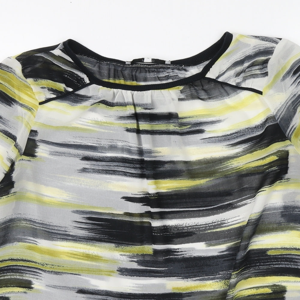Womens UK Size 12 NEXT Multicoloured Basic Blouse