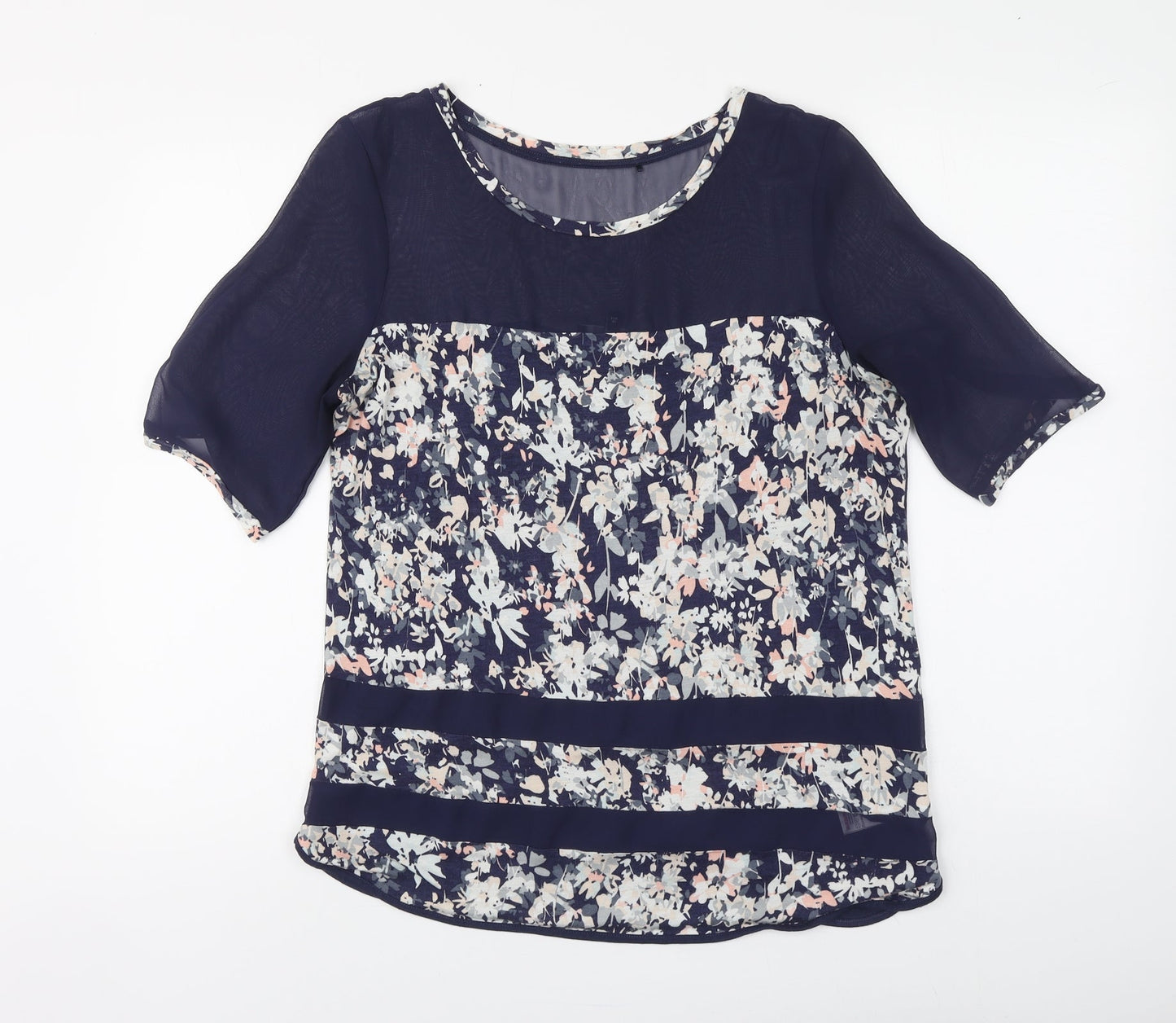 Womens UK Size 12 NEXT Blue Basic T-Shirt