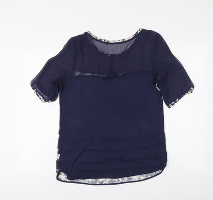 Womens UK Size 12 NEXT Blue Basic T-Shirt