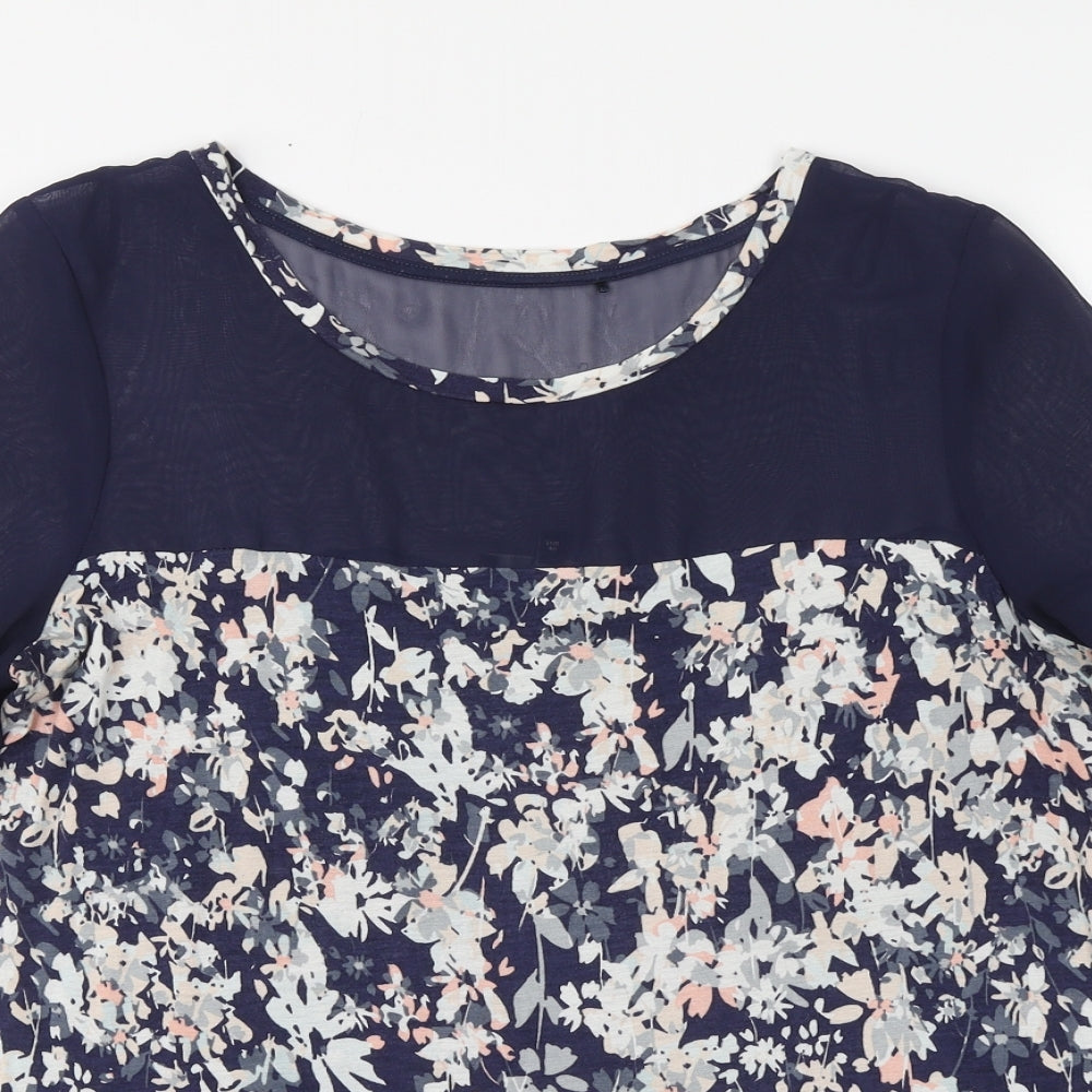 Womens UK Size 12 NEXT Blue Basic T-Shirt