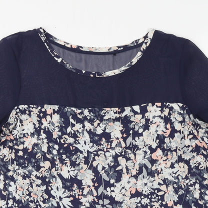 Womens UK Size 12 NEXT Blue Basic T-Shirt