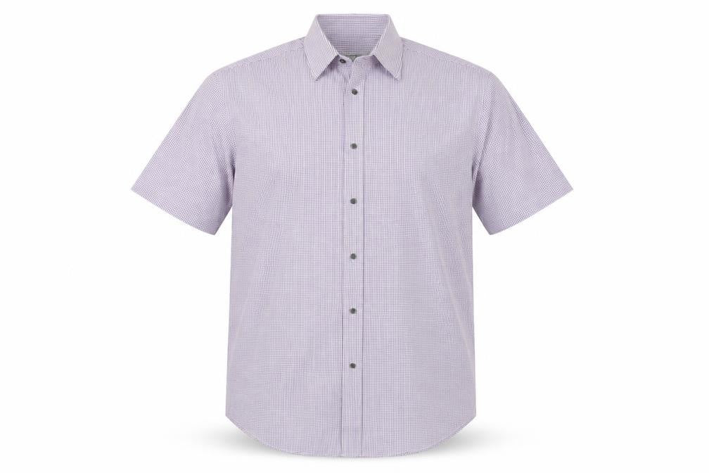 Mens UK Size 16 Taylor & Wright Pink  Button-Up Short Sleeve Casual Shirt