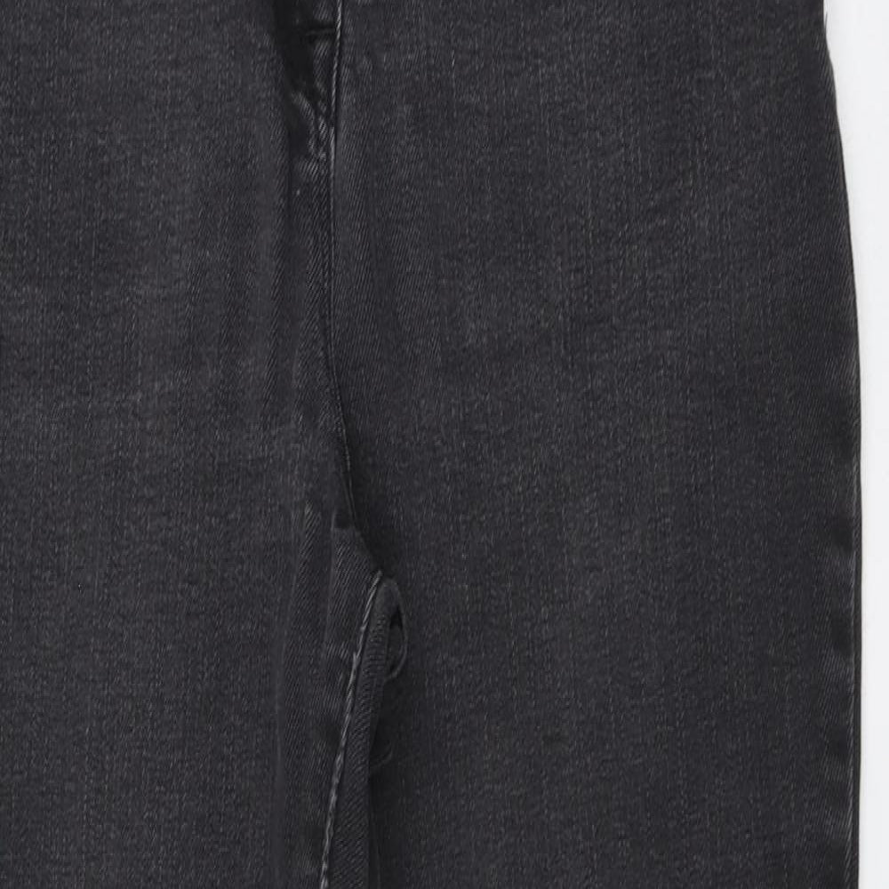 NEXT Womens Grey Cotton Skinny Jeans Size 10 L27 in Regular Button