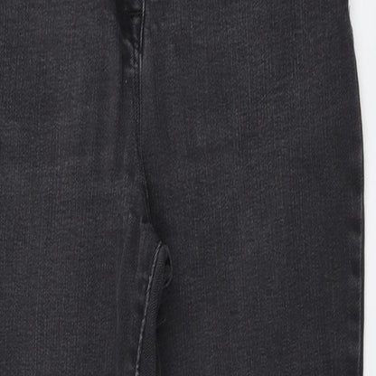 NEXT Womens Grey Cotton Skinny Jeans Size 10 L27 in Regular Button