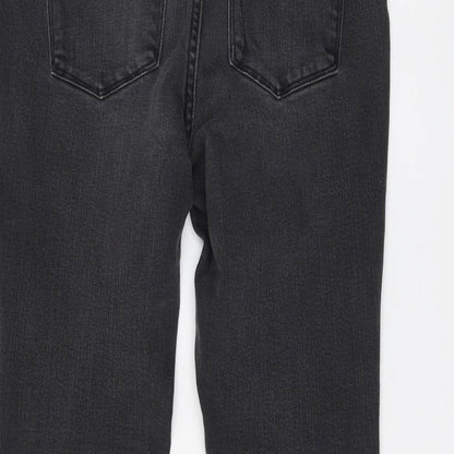 NEXT Womens Grey Cotton Skinny Jeans Size 10 L27 in Regular Button