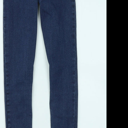 Womens UK Size 6 Diverse Regular Fit Skinny Blue Jeans