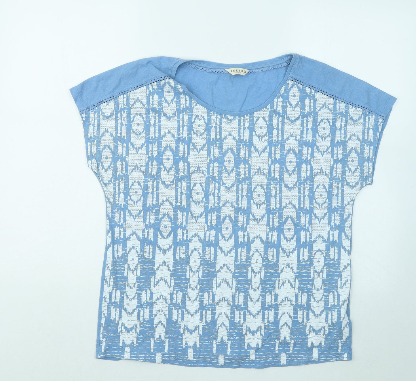 Womens UK Size 10 Marks and Spencer Blue Basic T-Shirt
