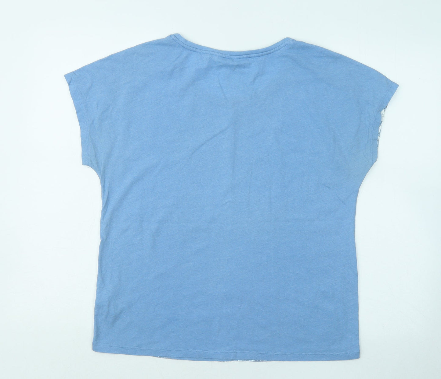 Womens UK Size 10 Marks and Spencer Blue Basic T-Shirt
