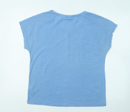 Womens UK Size 10 Marks and Spencer Blue Basic T-Shirt