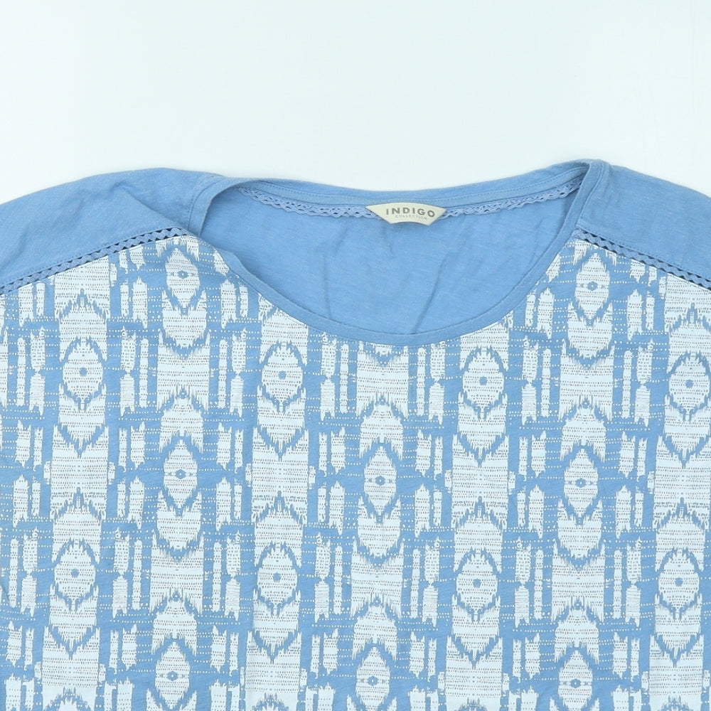 Womens UK Size 10 Marks and Spencer Blue Basic T-Shirt
