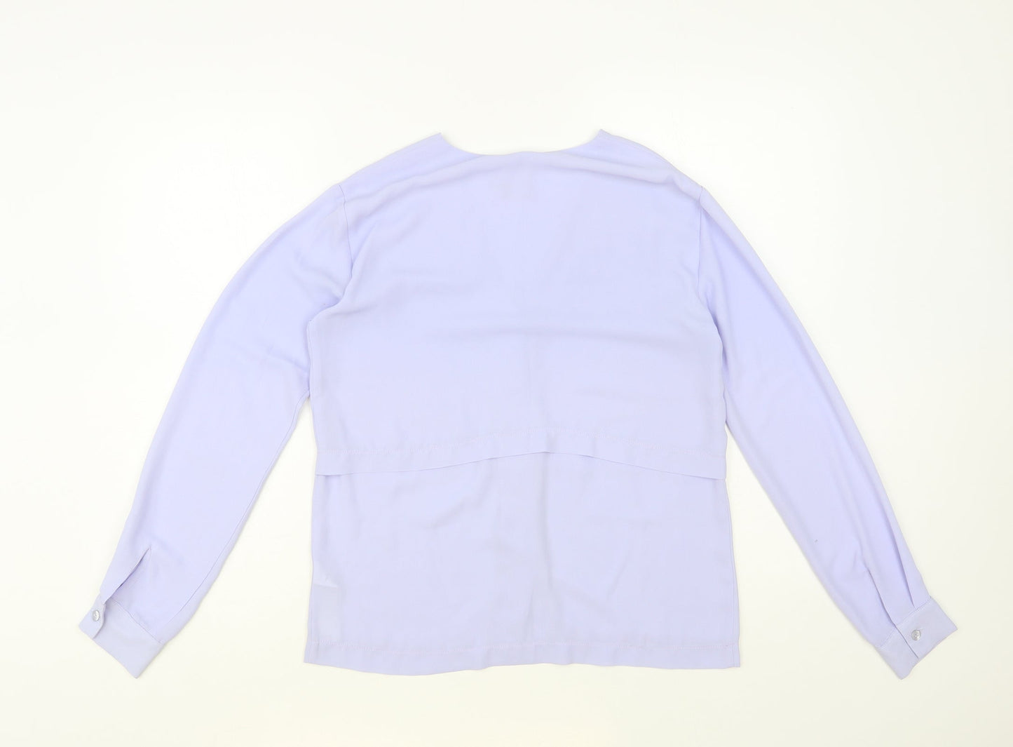 Womens UK Size 4 ASOS Blue Basic Button-Up