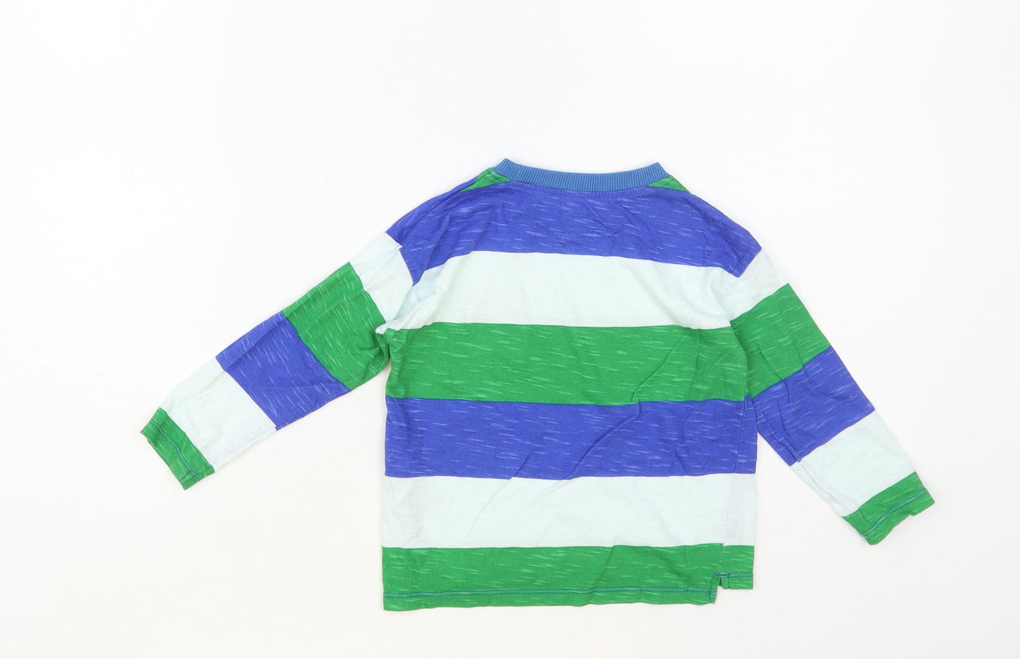 Leigh Baby Multicoloured Striped Cotton Pullover T-Shirt Size 18-24 Months Crew Neck Pullover