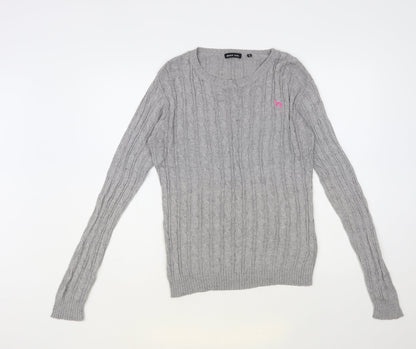 Womens UK Size M Brave Soul Grey Pullover Jumper