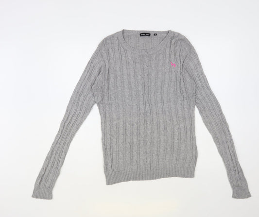 Womens UK Size M Brave Soul Grey Pullover Jumper