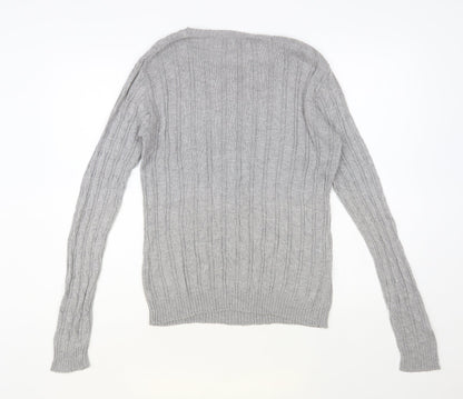 Womens UK Size M Brave Soul Grey Pullover Jumper