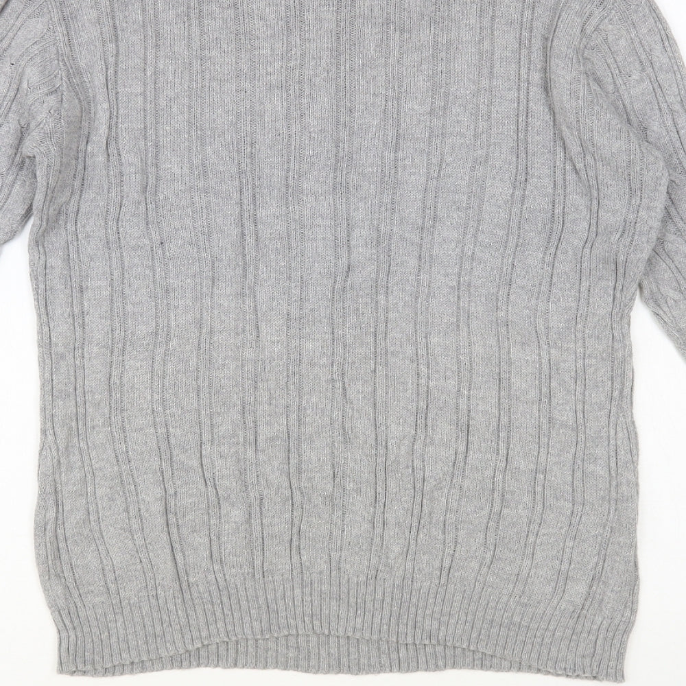 Womens UK Size M Brave Soul Grey Pullover Jumper
