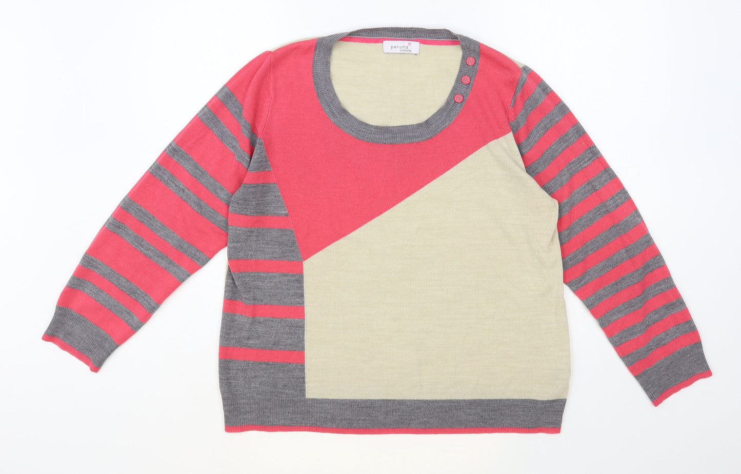 Womens UK Size L Per Una Multicoloured Pullover Jumper