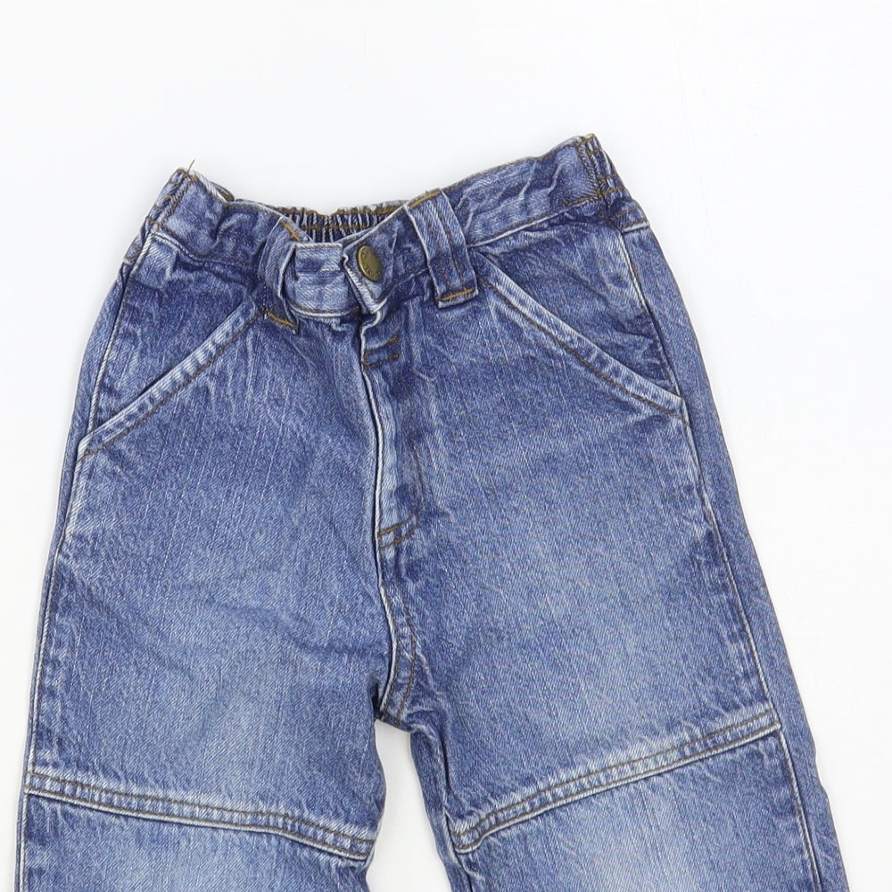 Adams Baby Blue Cotton Jogger Jeans Size 18-24 Months Snap