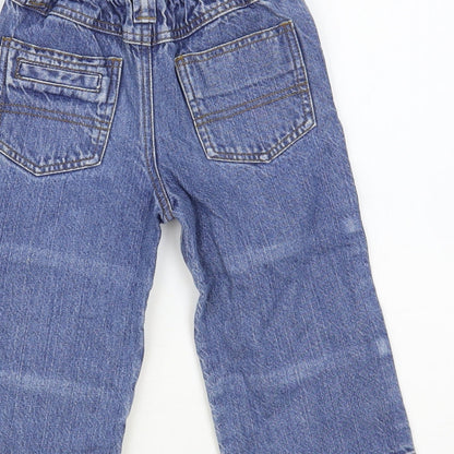 Adams Baby Blue Cotton Jogger Jeans Size 18-24 Months Snap