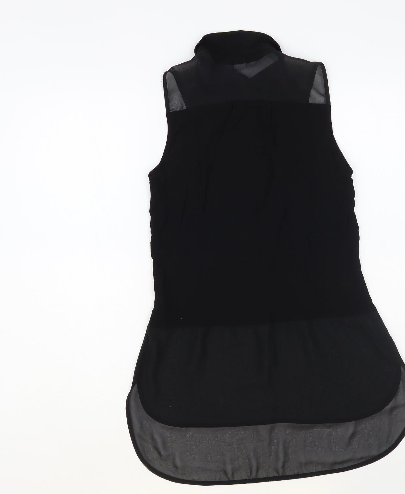 Womens UK Size 6 H&M Black Basic Button-Up