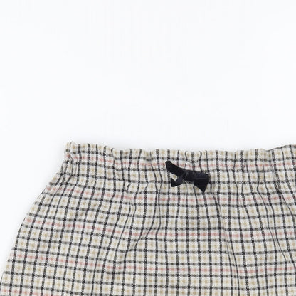 Primark Girls Grey Check Polyester A-Line Skirt Size 5-6 Years Regular Pull On