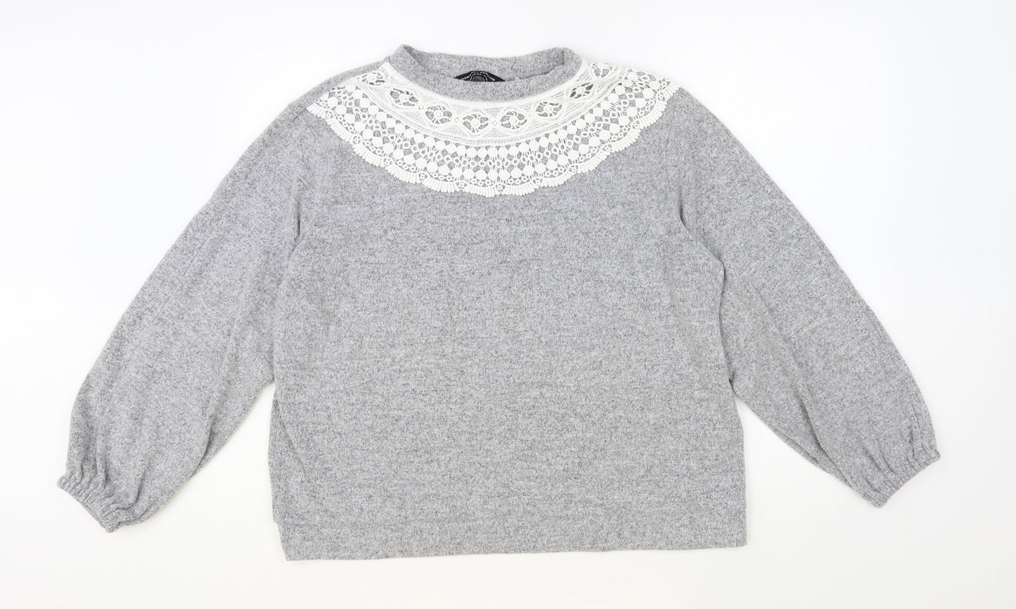 Womens UK Size 16 Dorothy Perkins Grey Pullover Jumper