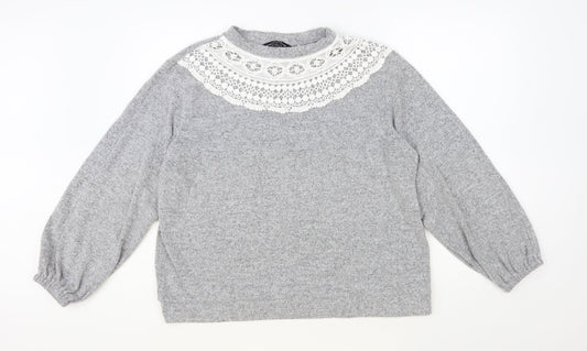 Womens UK Size 16 Dorothy Perkins Grey Pullover Jumper