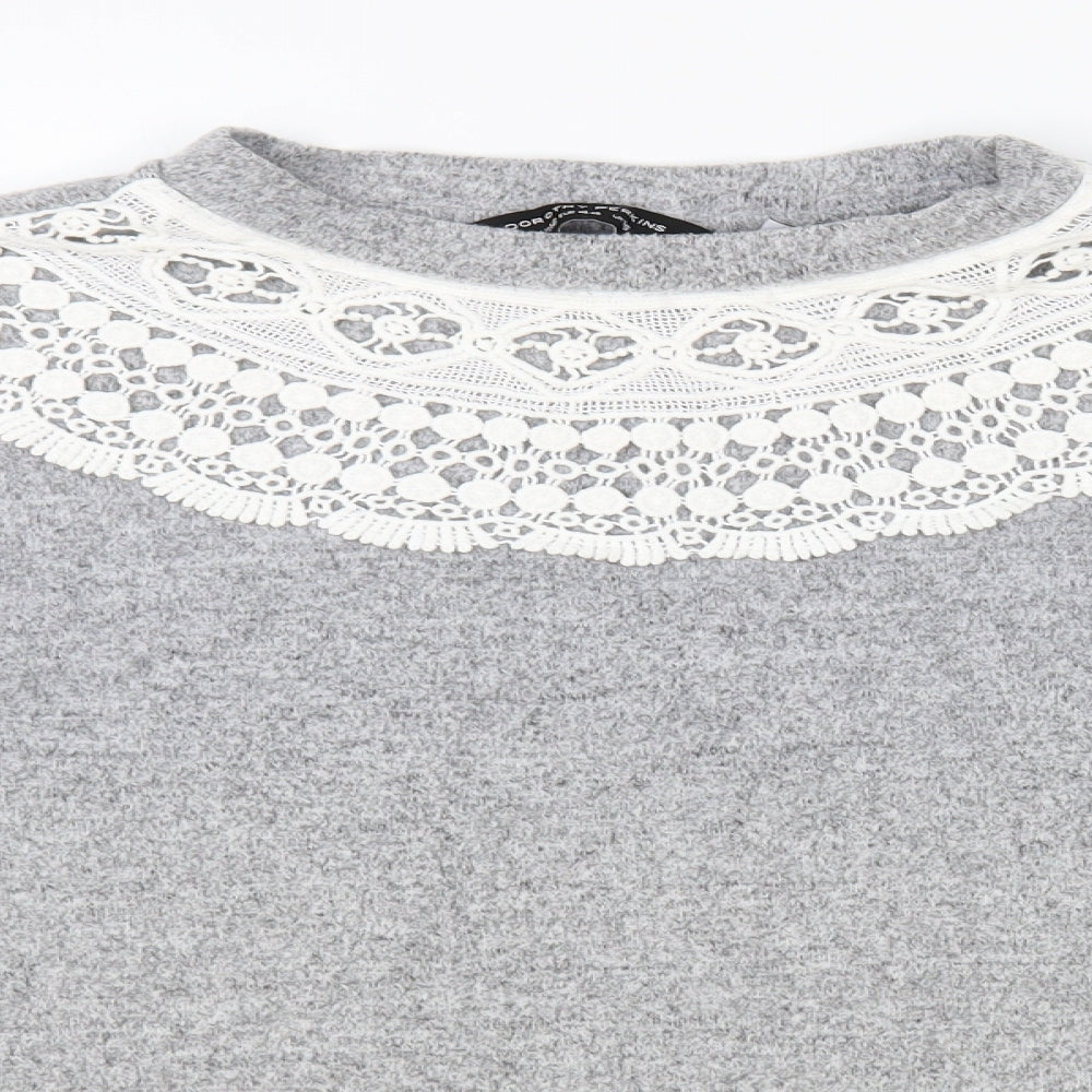 Womens UK Size 16 Dorothy Perkins Grey Pullover Jumper
