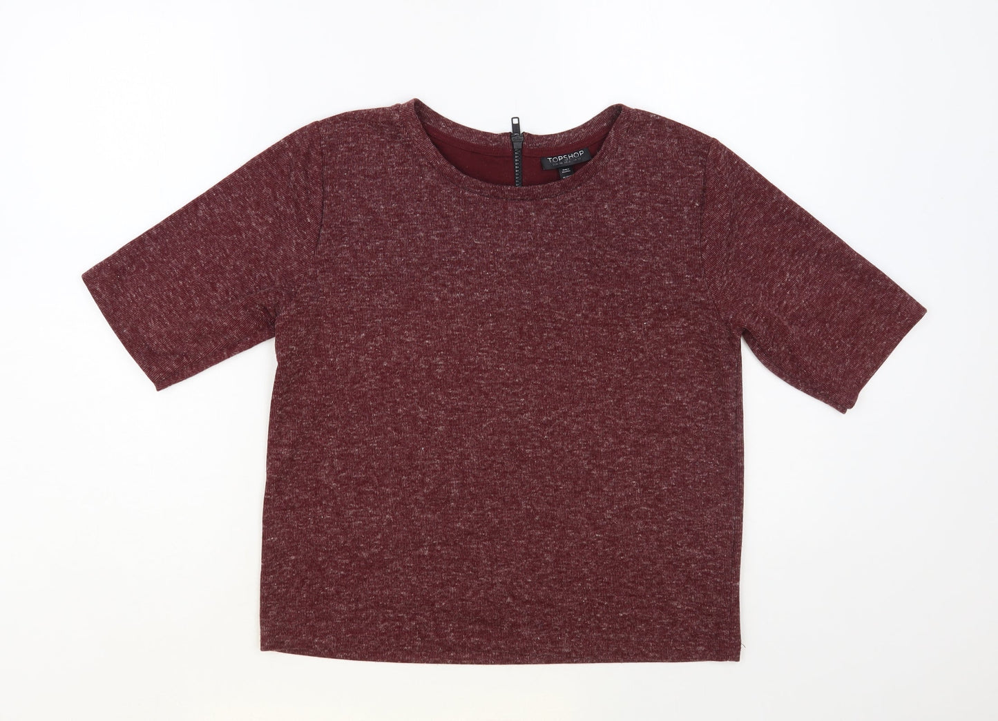 Womens UK Size 10 Topshop Purple Basic T-Shirt