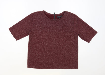 Womens UK Size 10 Topshop Purple Basic T-Shirt