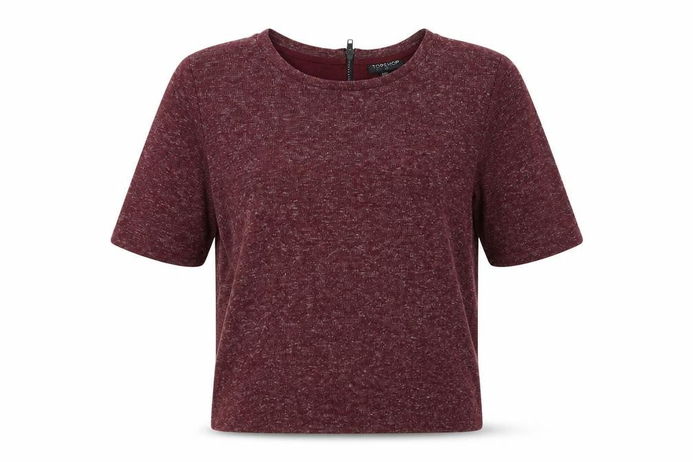 Womens UK Size 10 Topshop Purple Basic T-Shirt