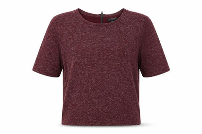 Womens UK Size 10 Topshop Purple Basic T-Shirt