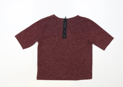 Womens UK Size 10 Topshop Purple Basic T-Shirt