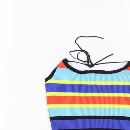 Womens UK Size S Zaful Multicoloured Cropped Tank